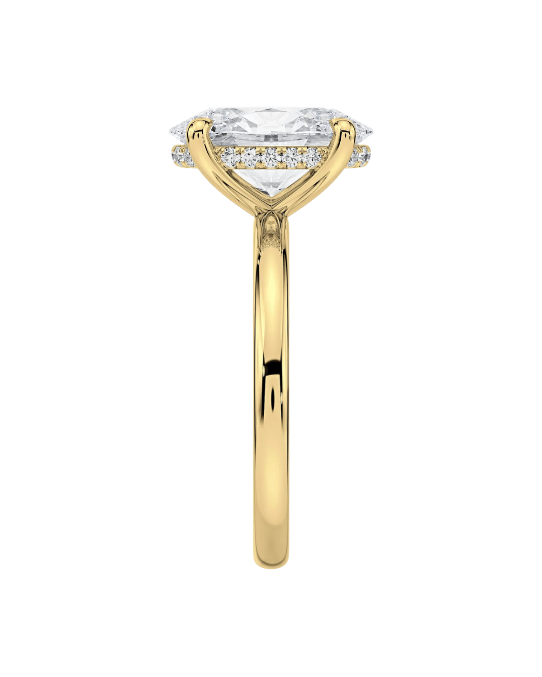 EFStudios 2 - Oval Solitaire + Hidden Halo Bespoke Engagement Ring JN