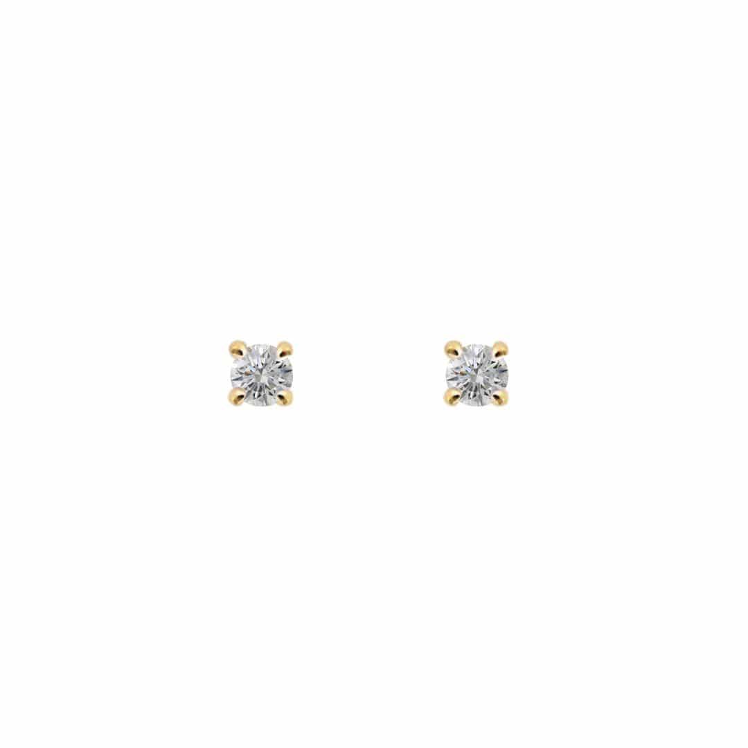 EFStudios 9k yellow gold / April - Diamond / Single Earring Birthstone Earrings