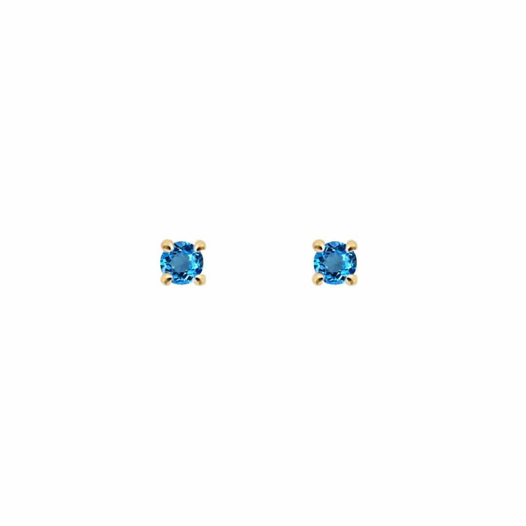 EFStudios 9k yellow gold / December - Topaz / Single Earring Birthstone Earrings