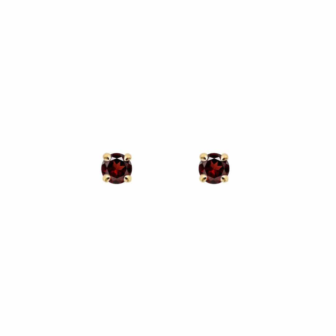 EFStudios 9k yellow gold / January - Garnet / Single Earring Birthstone Earrings