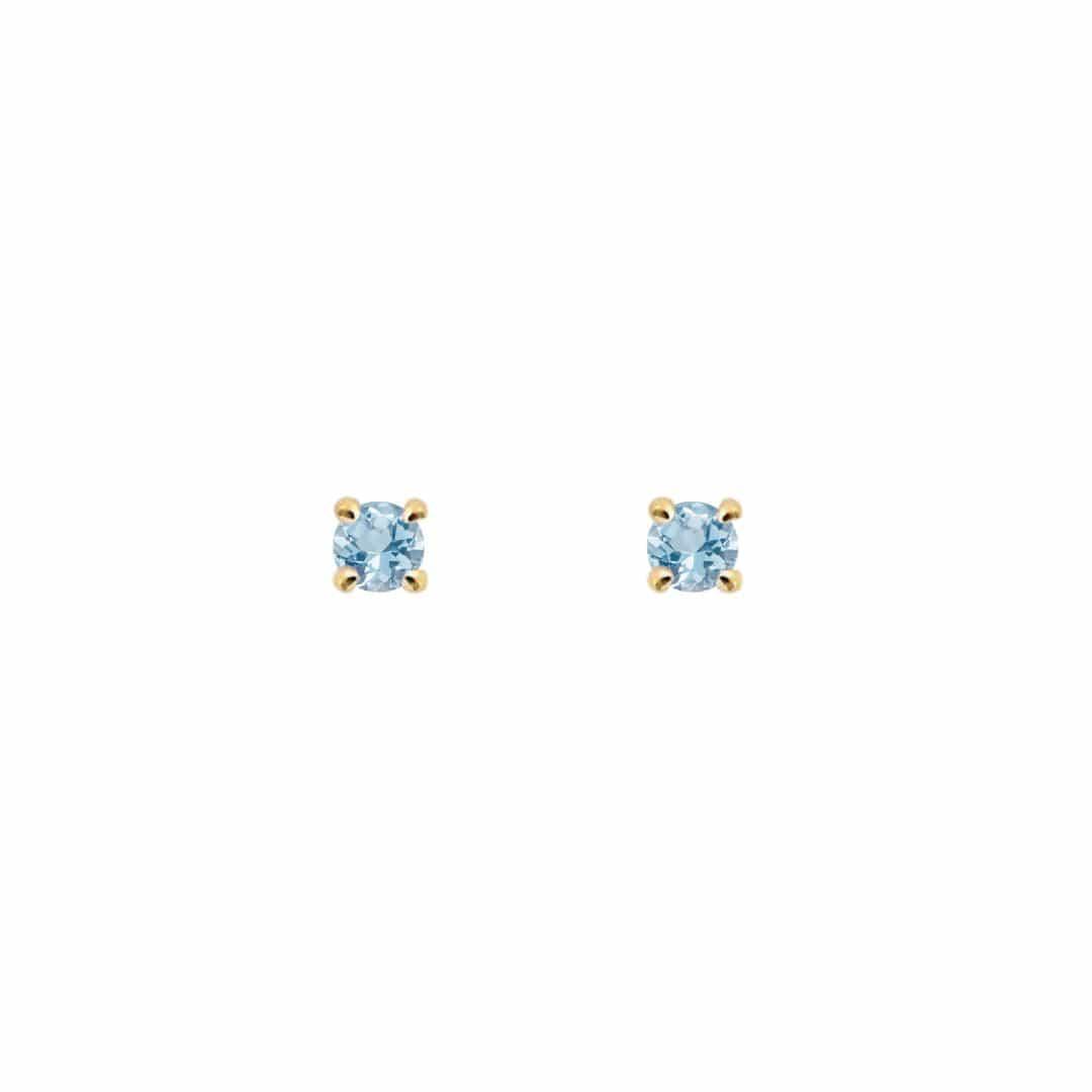 EFStudios 9k yellow gold / March - Aquamarine / Single Earring Birthstone Earrings