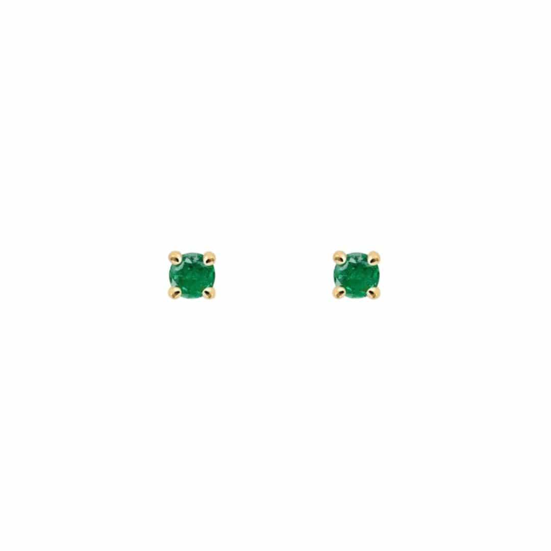 EFStudios 9k yellow gold / May - Emerald / Single Earring Birthstone Earrings
