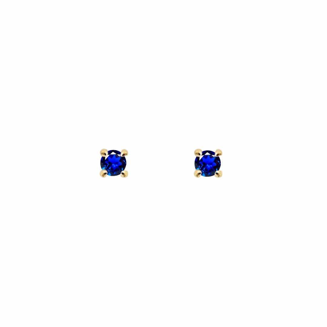 EFStudios 9k yellow gold / September - Sapphire / Single Earring Birthstone Earrings