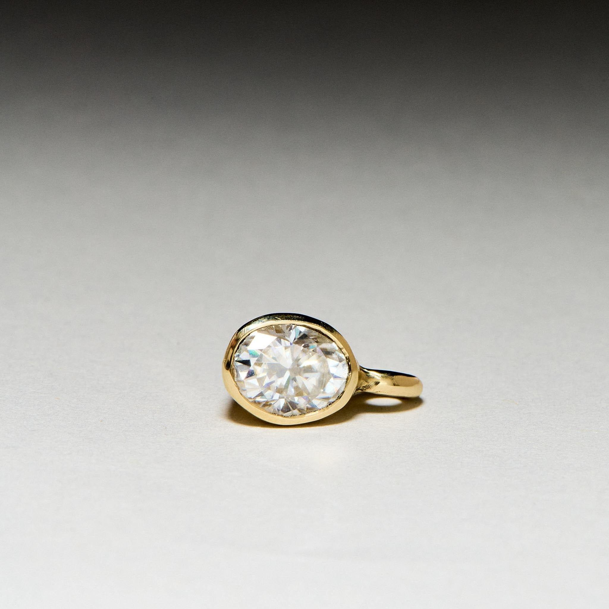 EFStudios Oval Diamond Bezel Pendant
