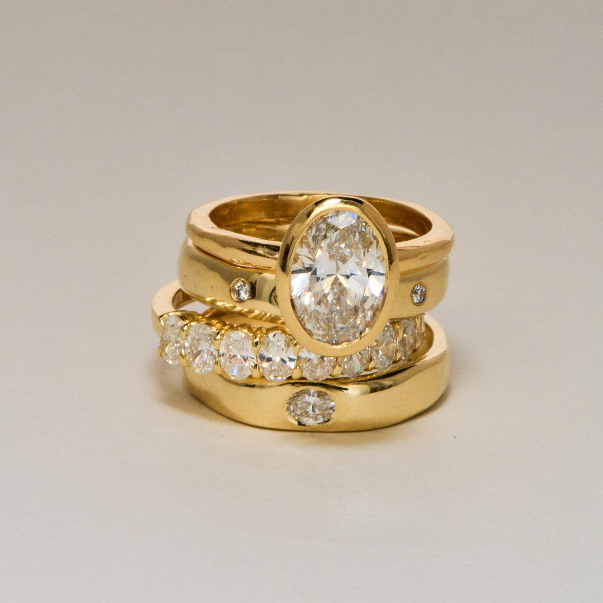 EFStudios Oval Diamond Half Eternity Band