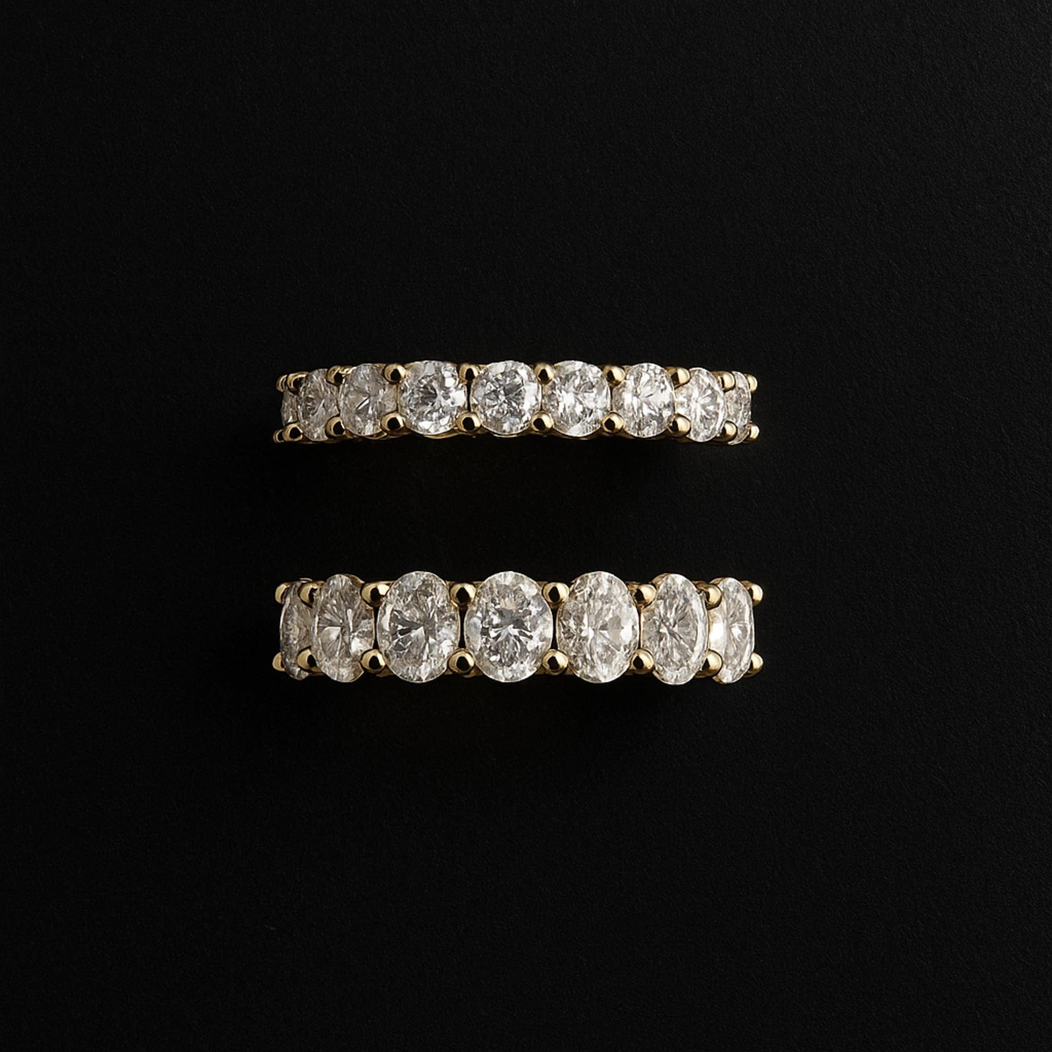 EFStudios Oval Diamond Half Eternity Band
