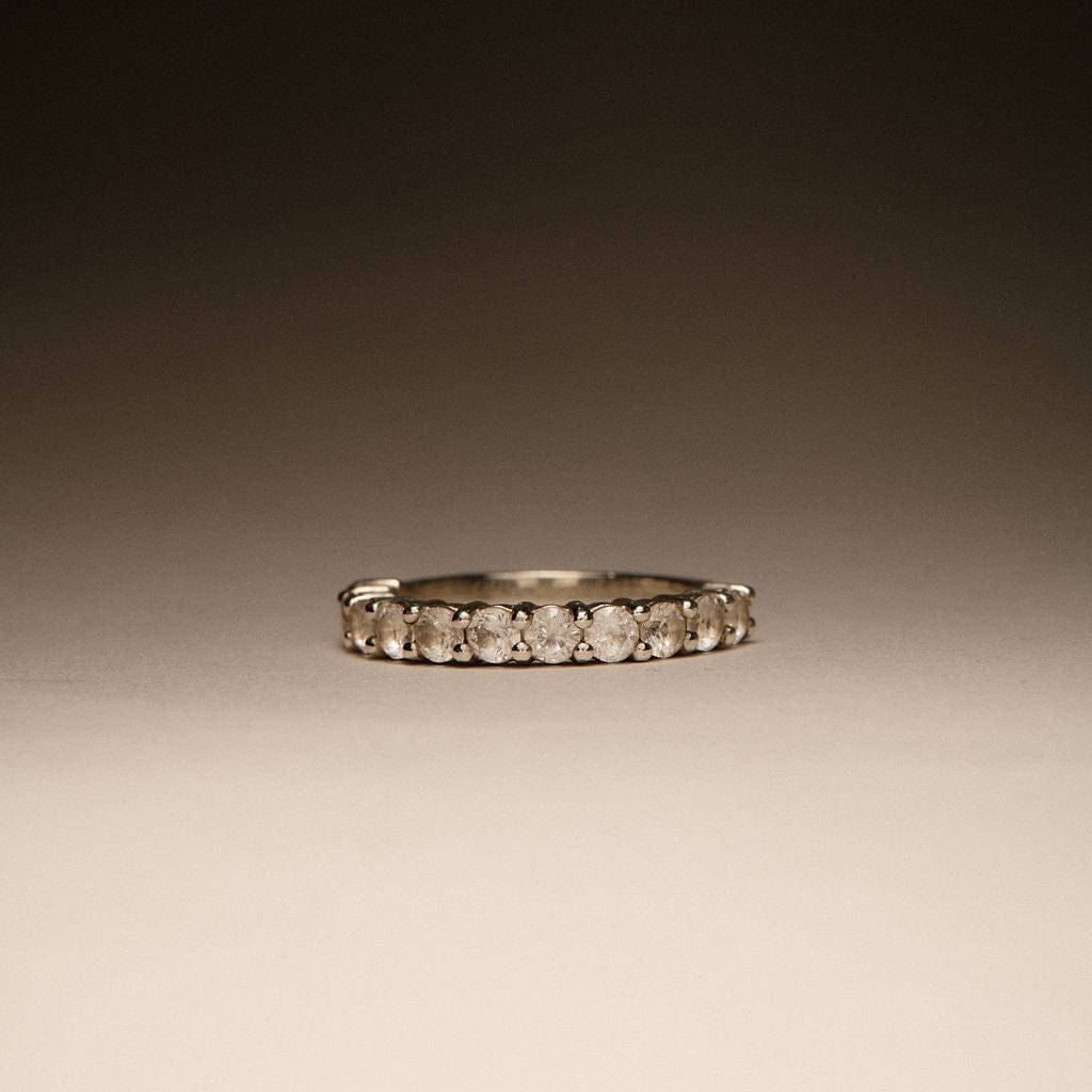 EFStudios Round Diamond Half Eternity Band | Gold & Lab Grown Diamonds