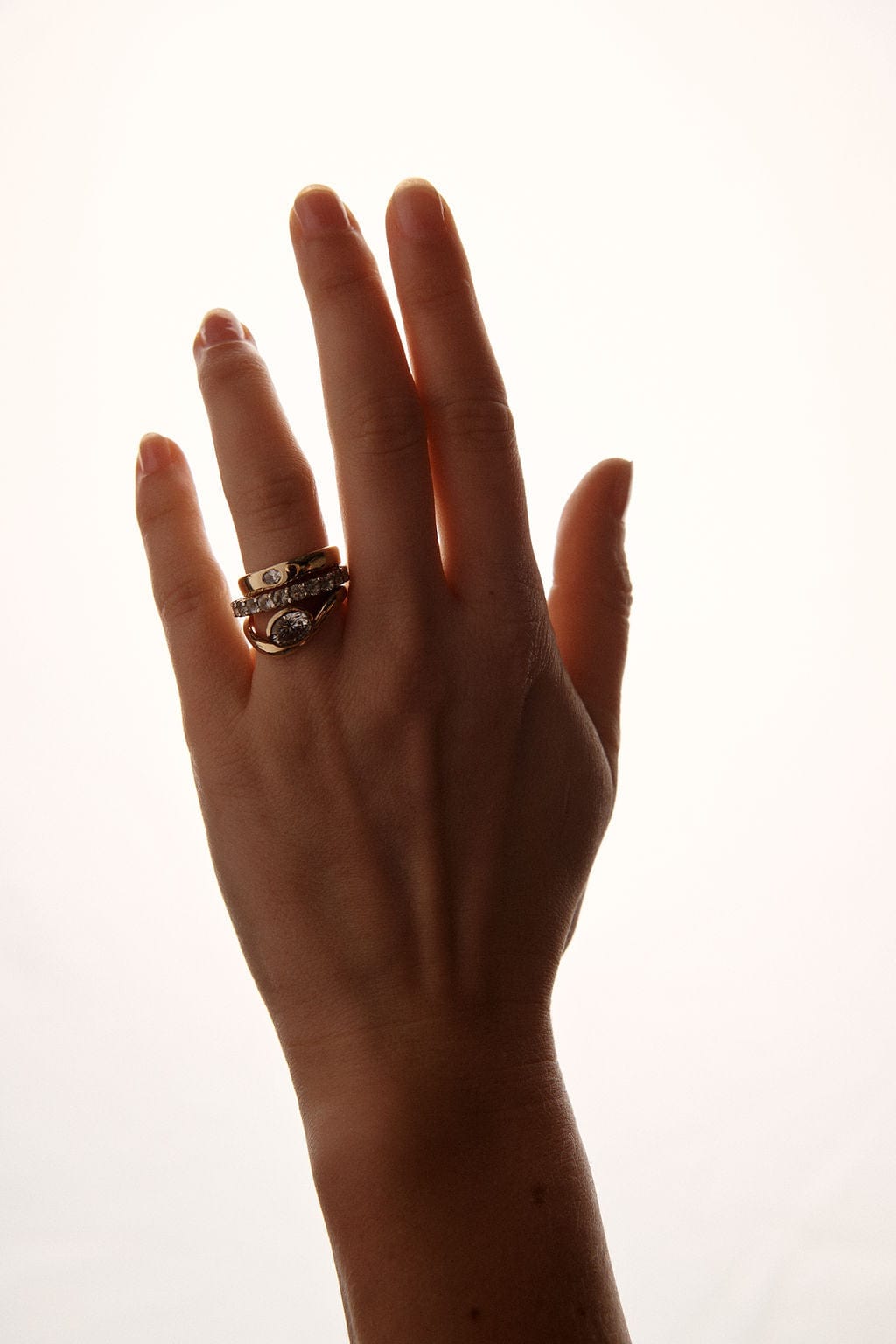 EFStudios Round Diamond Half Eternity Band | White Gold & Lab Grown Diamonds