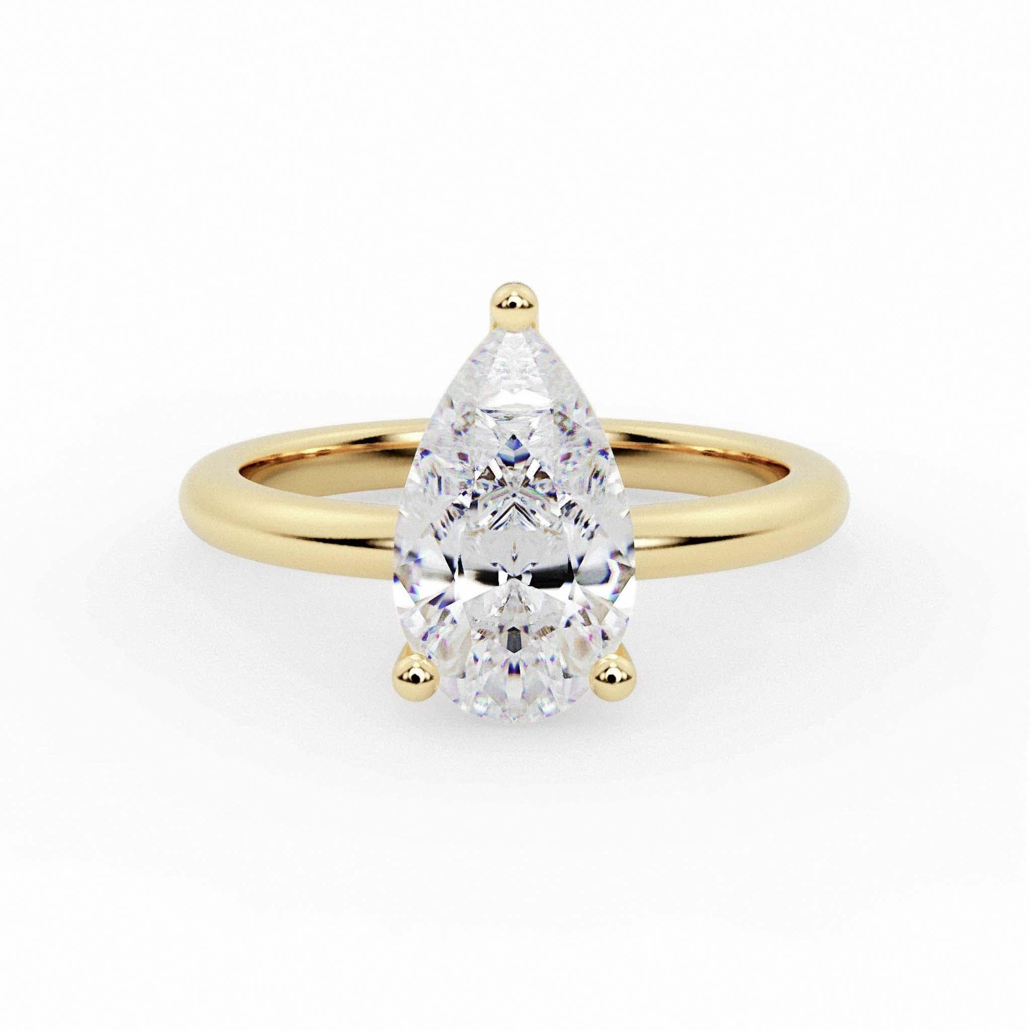 EFStudios The Amelia Ring – Pear Solitaire | Gold & Lab-Grown Diamonds