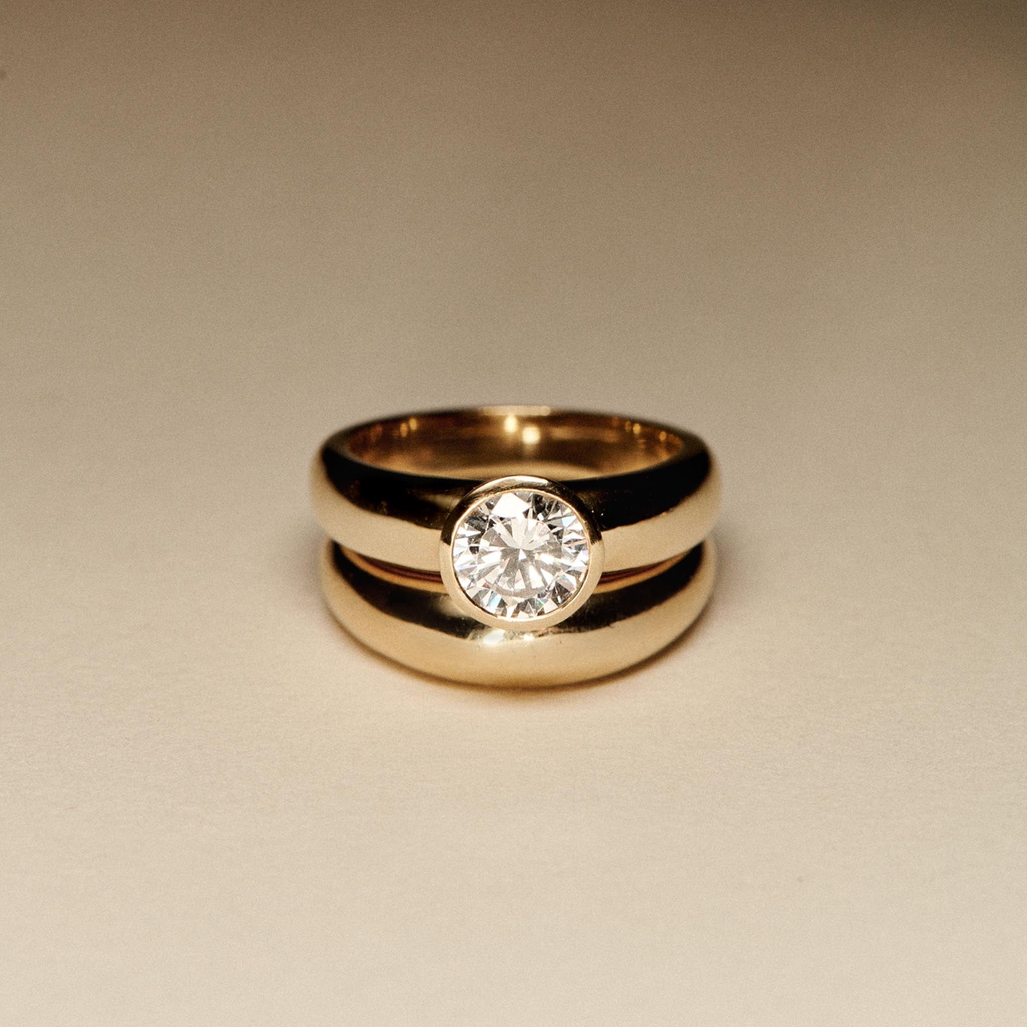 EFStudios The Isabella Ring - Rounds Bezel Domed Ring