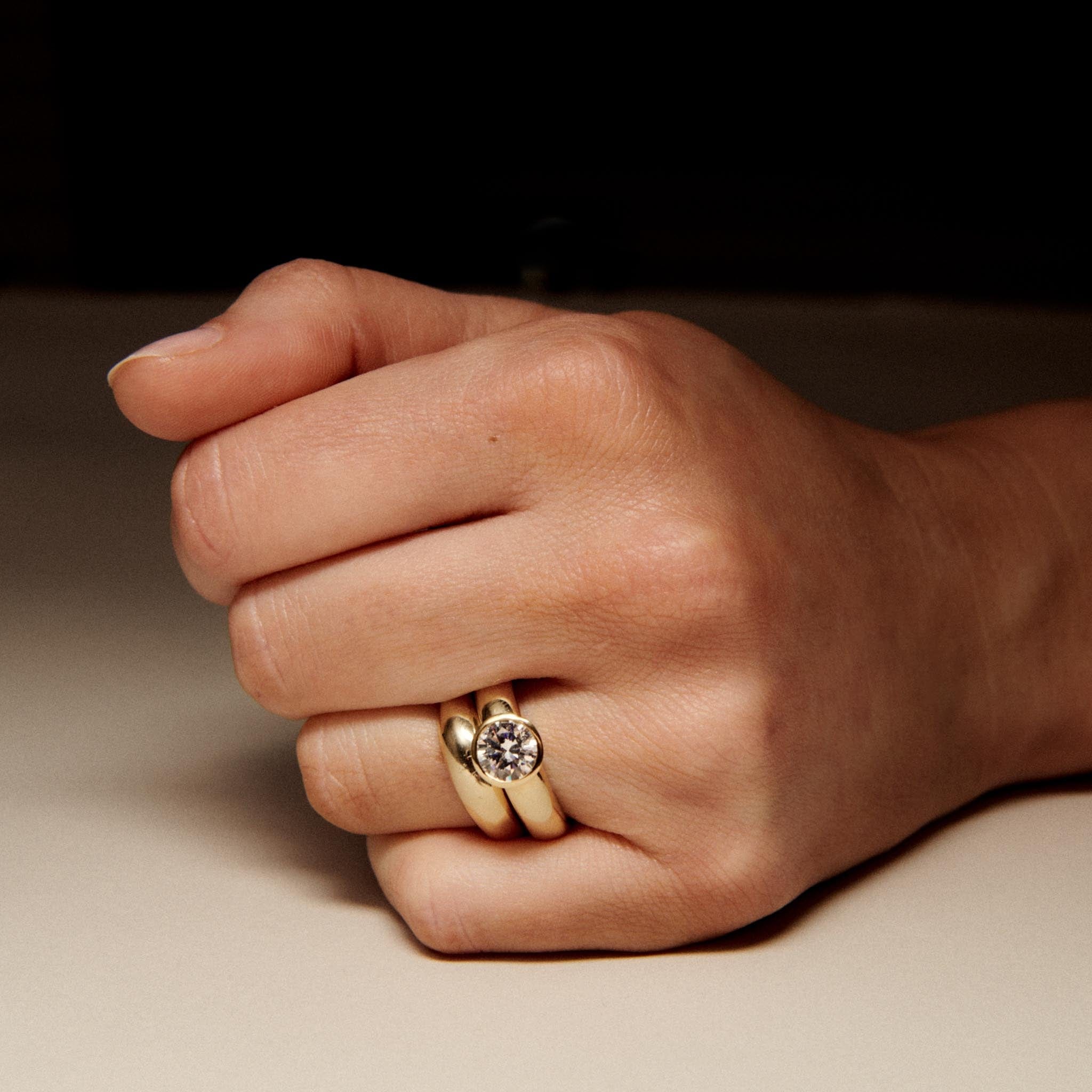 EFStudios The Isabella Ring - Rounds Bezel Domed Ring