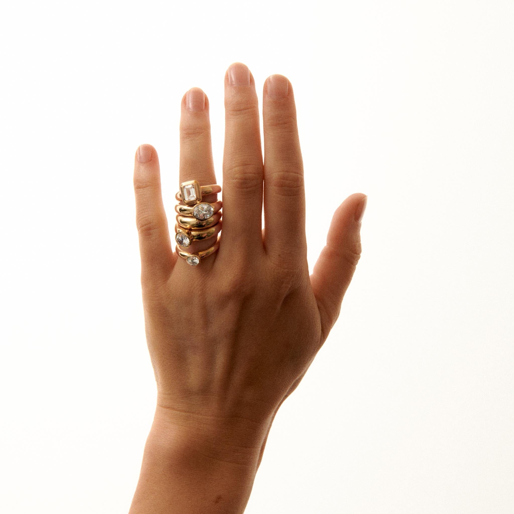 EFStudios The Isabella Ring - Rounds Bezel Domed Ring