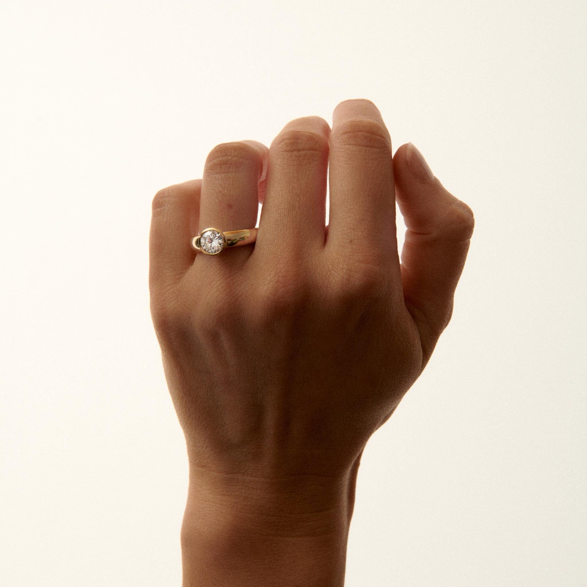 EFStudios The Isabella Ring - Rounds Bezel Domed Ring