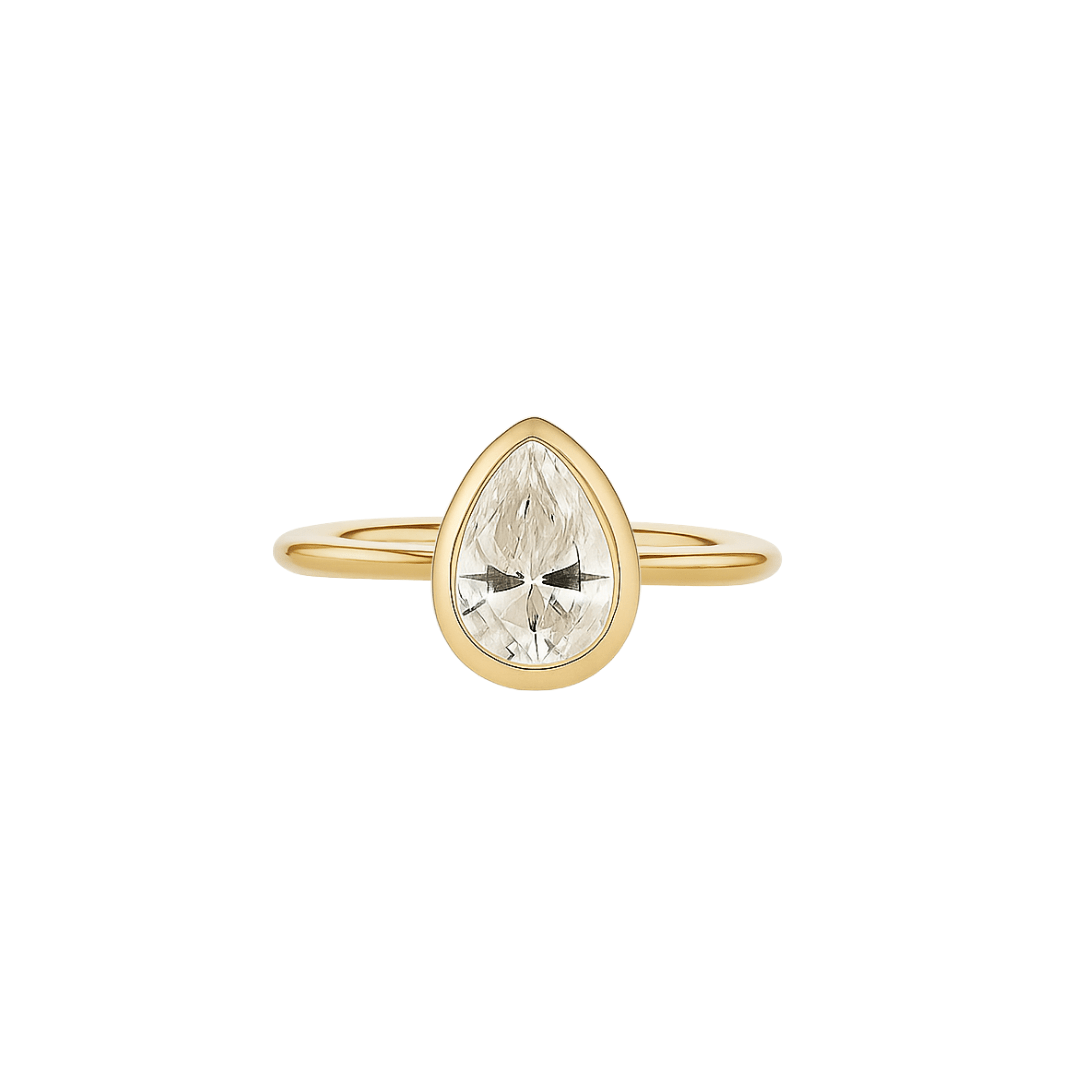 EFStudios The Kiera Diamond Ring - Pear Bezel