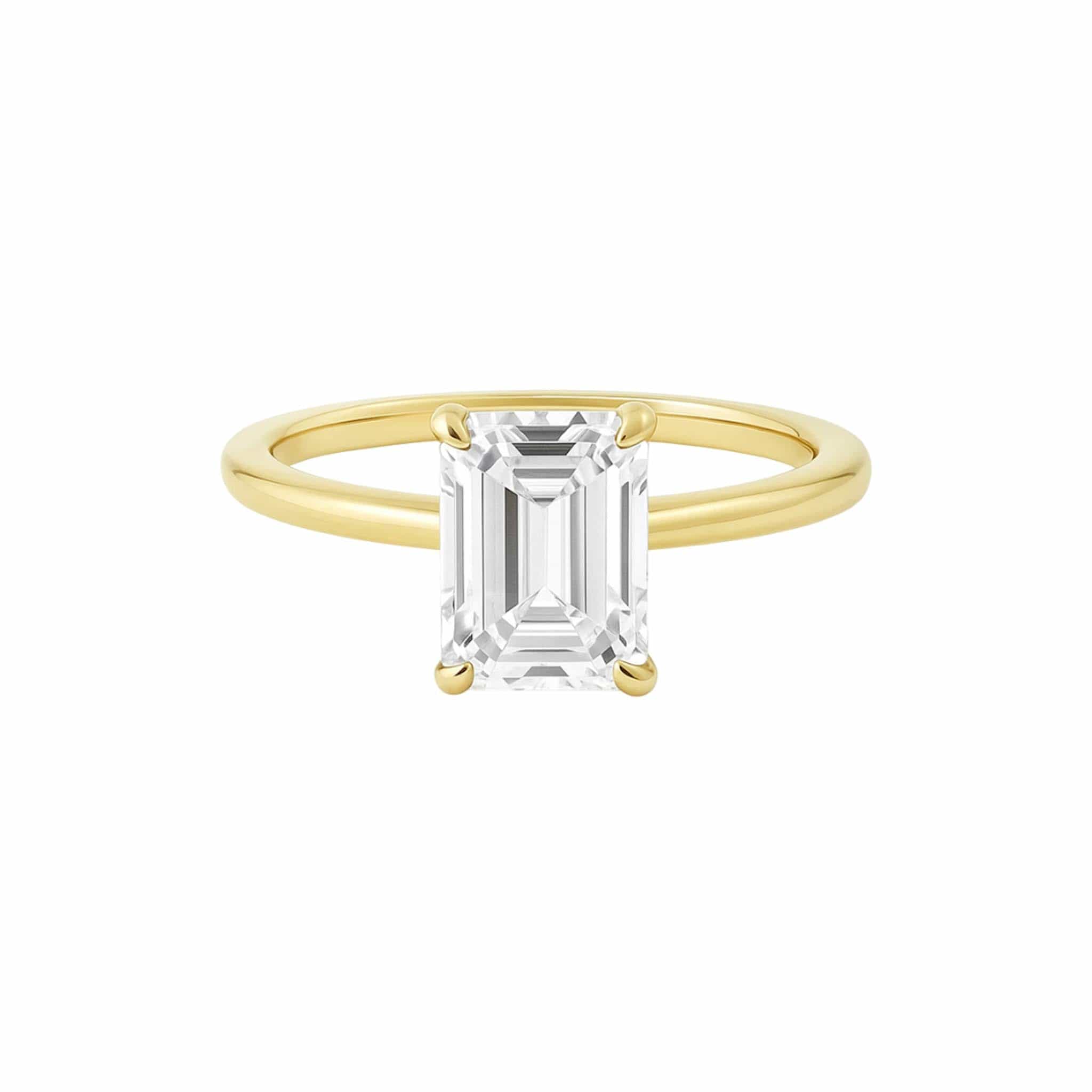 EFStudios The Monique Ring – Emerald Solitaire | Gold & Lab-Grown Diamonds