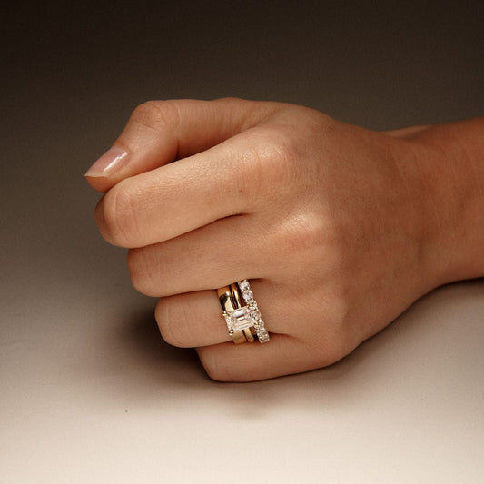 EFStudios The Monique Ring – Emerald Solitaire | Gold & Lab-Grown Diamonds