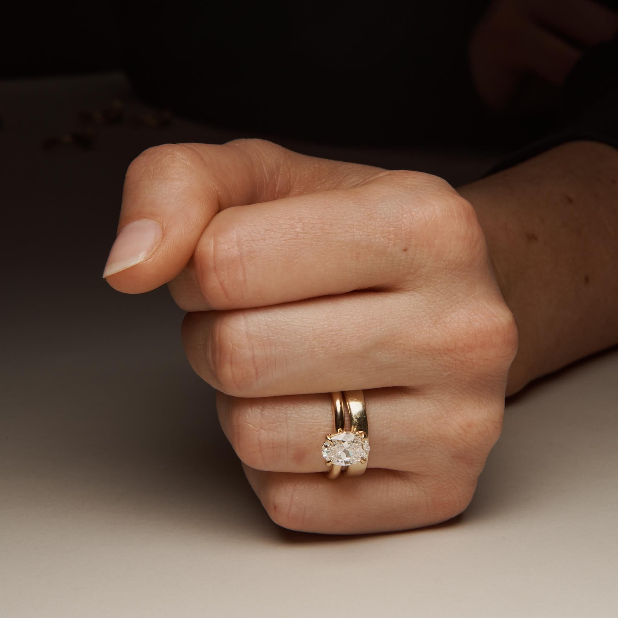 EFStudios The Sophie Diamond Ring - Oval Solitaire