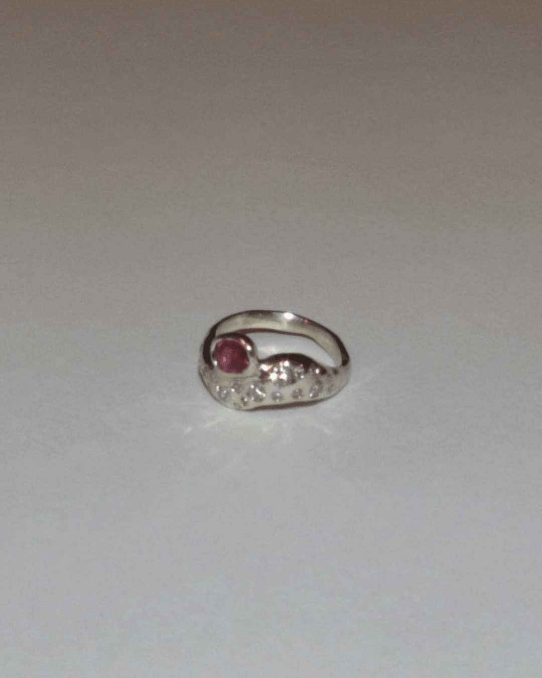 A Bold Bespoke Engagement Ring with Family Heirloom Ruby and Diamonds