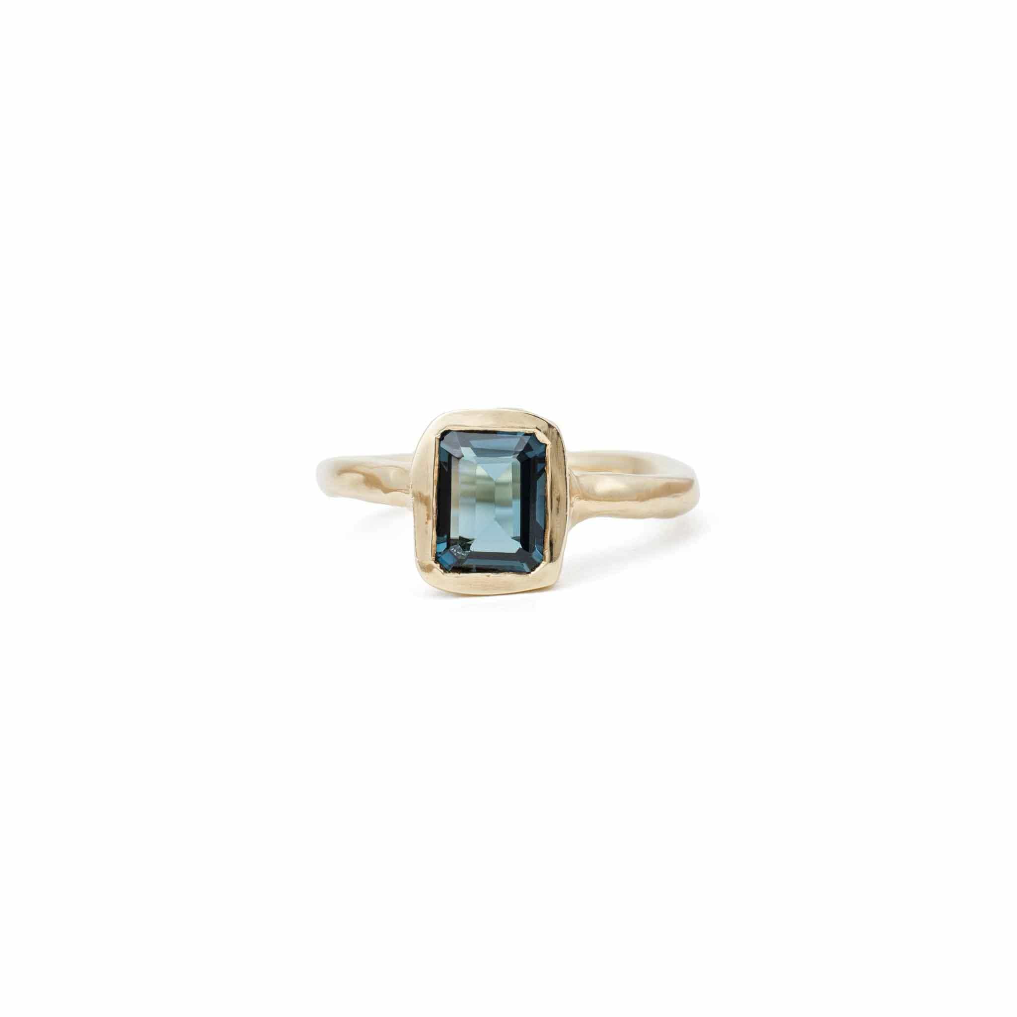 Lauren Ring - 9k yellow gold with London topaz  READY TO SHIP