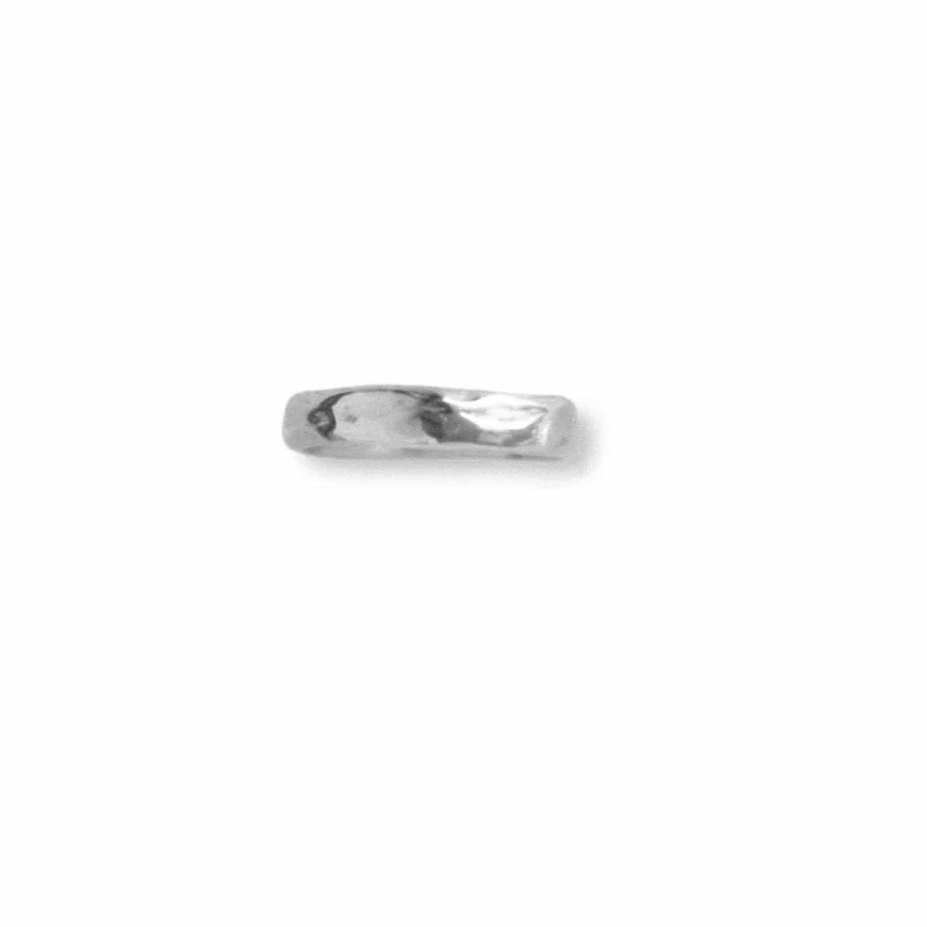 3mm Flat Men's Wedding Band in Platinum – Organic Texture - EFStudios