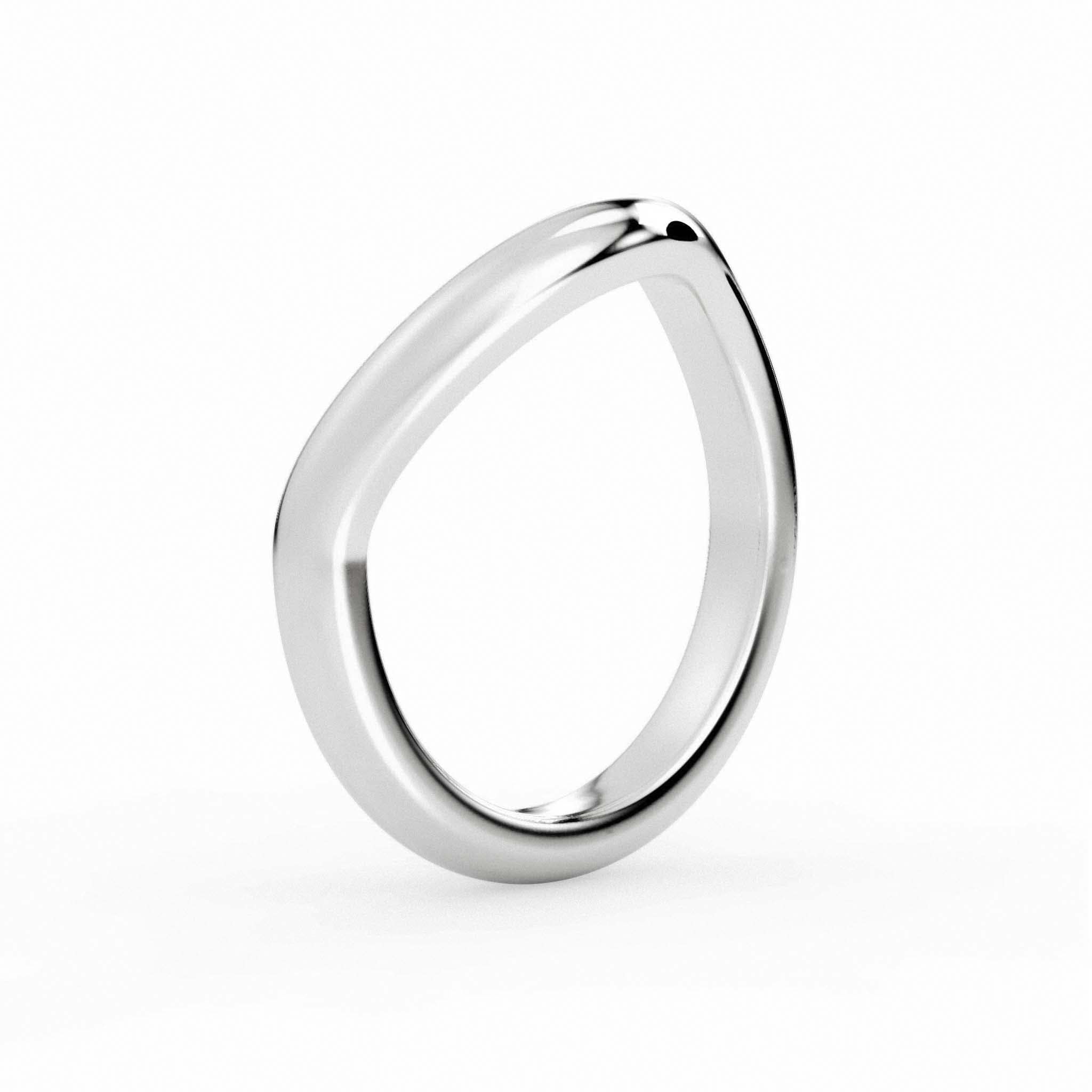 Curved Stacking Band | Silver