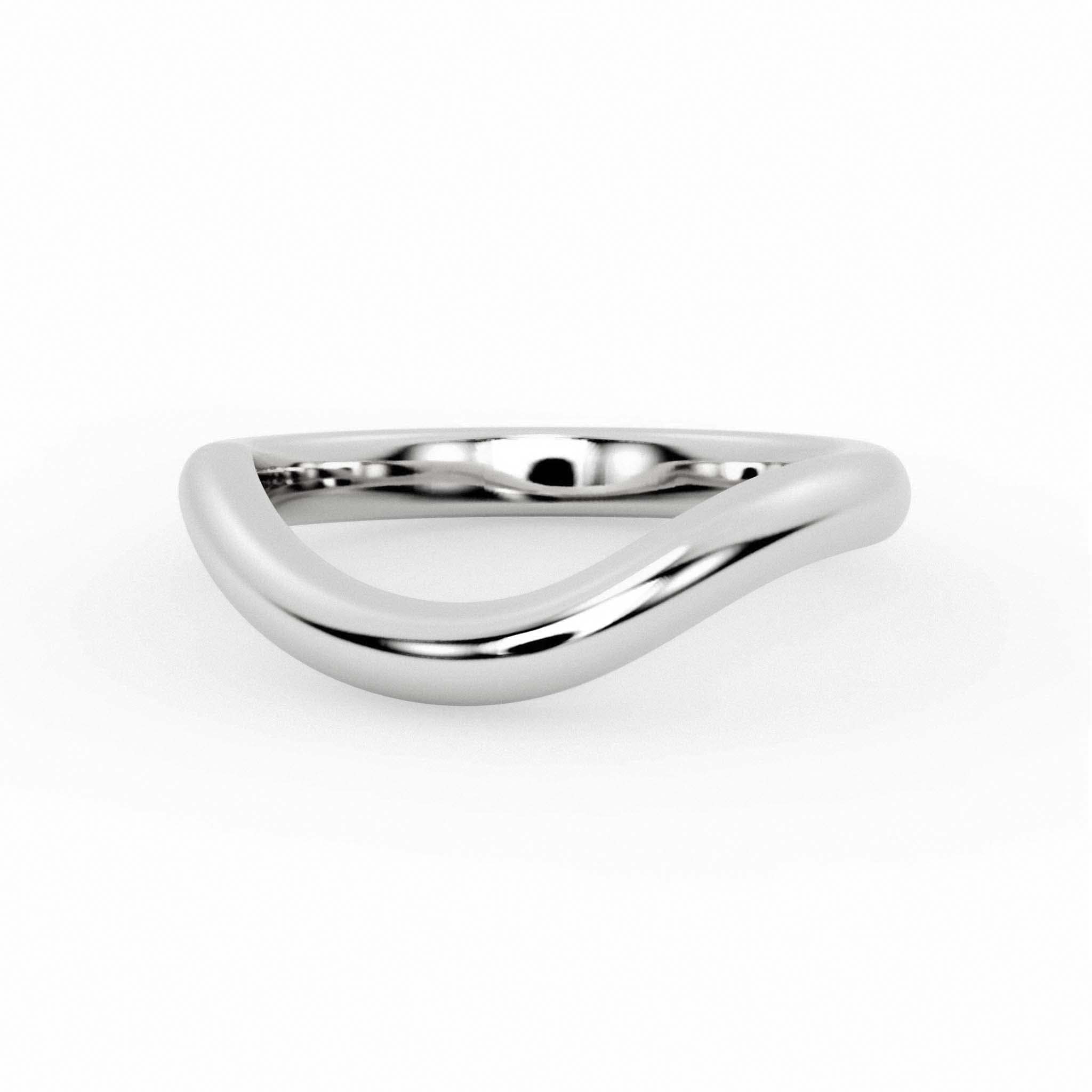 Curved Stacking Band | Silver