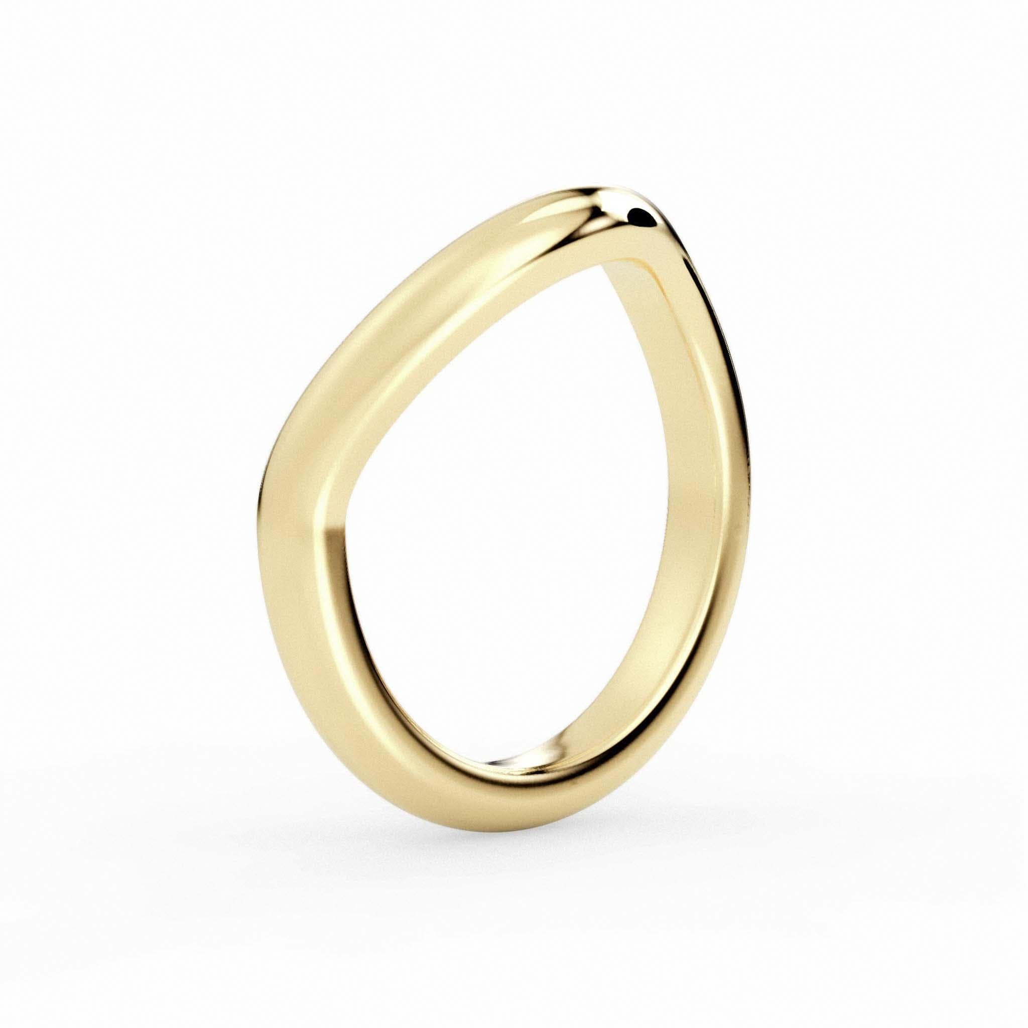 Curved Stacking Band | Gold