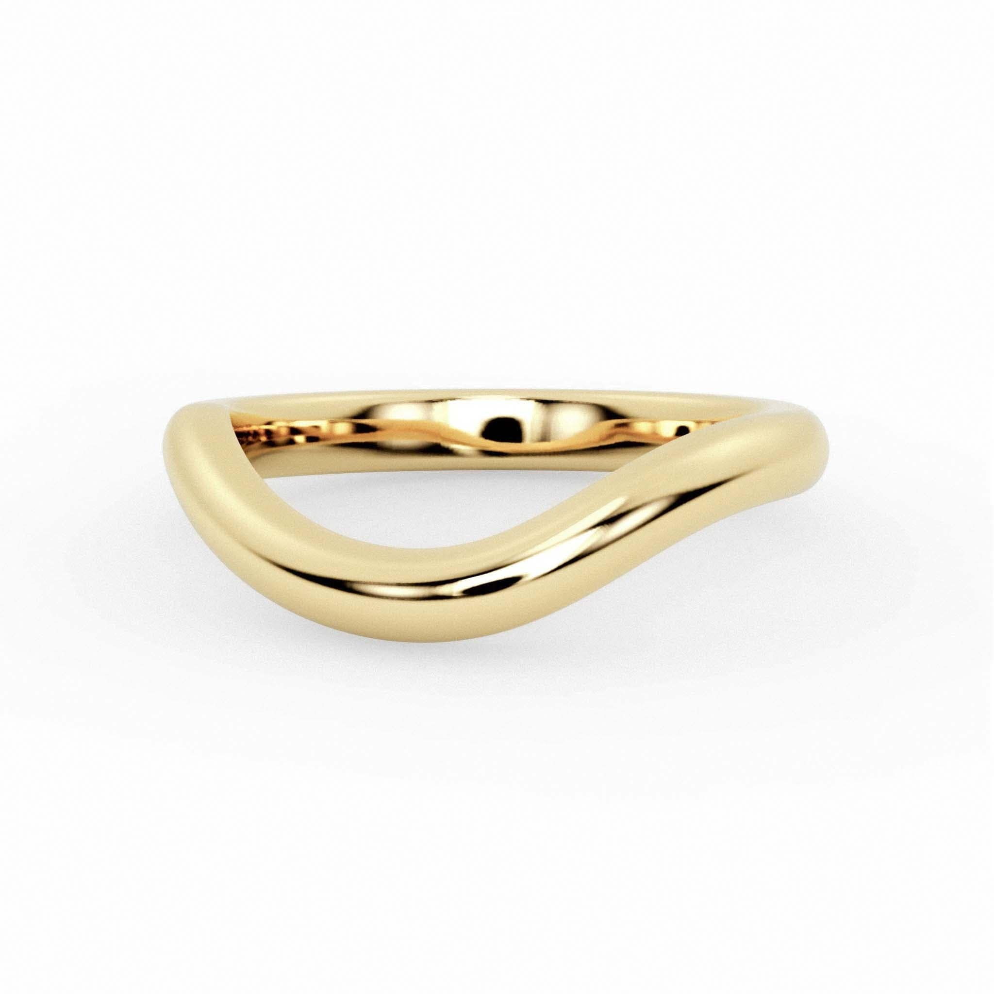 Curved Stacking Band | Gold