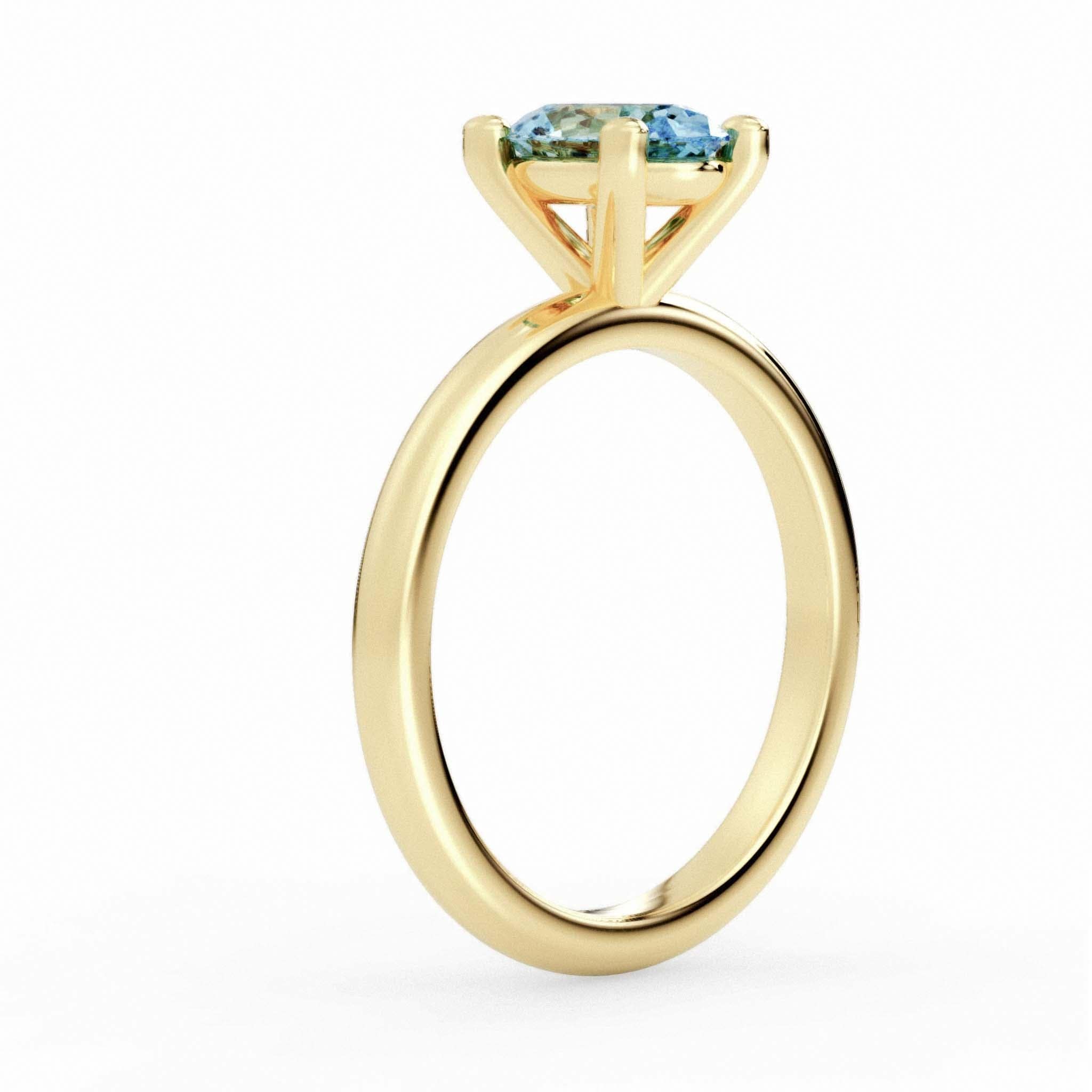 The Sophie Ring – Gold & Topaz Solitaire