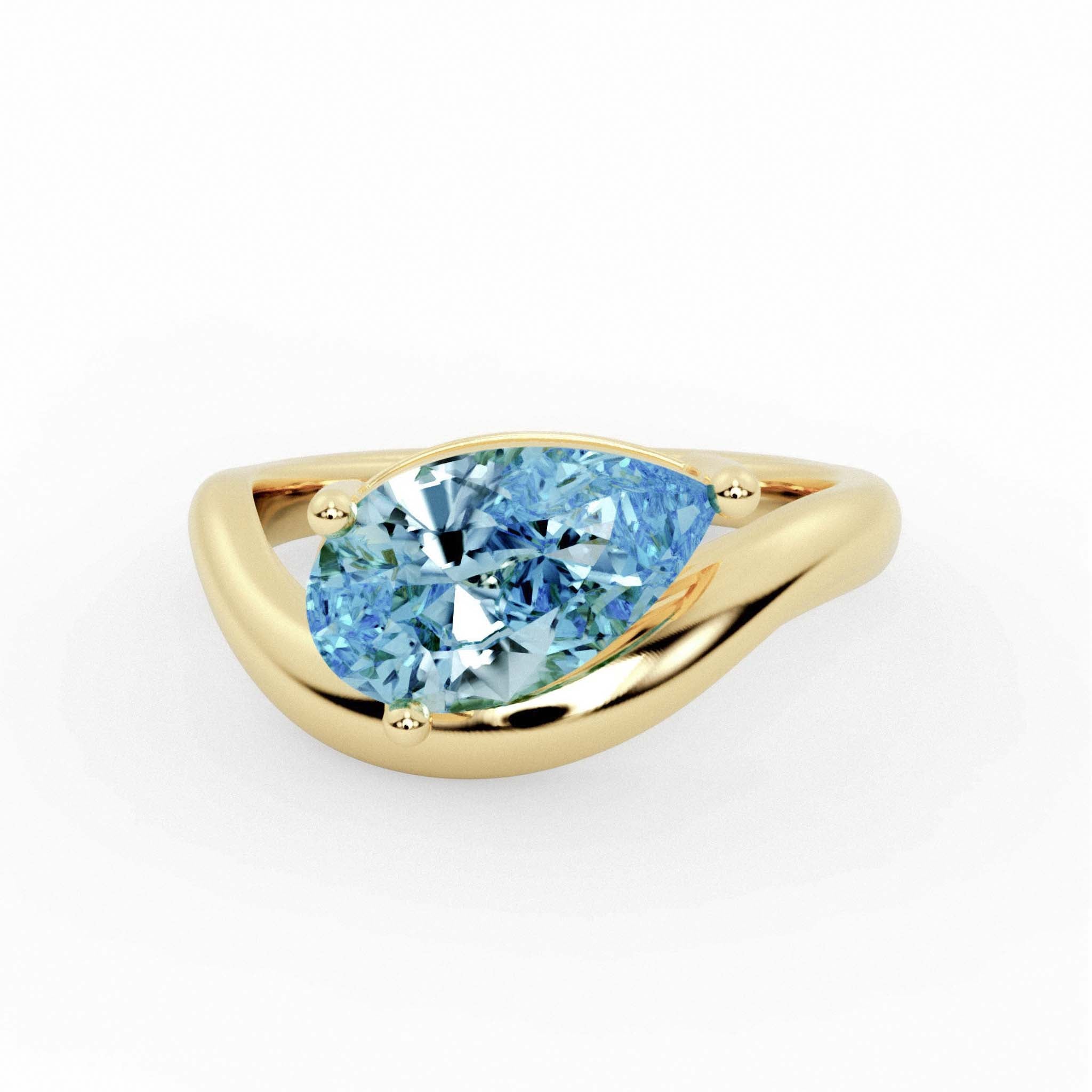 The Natasha Ring - Gold & Topaz