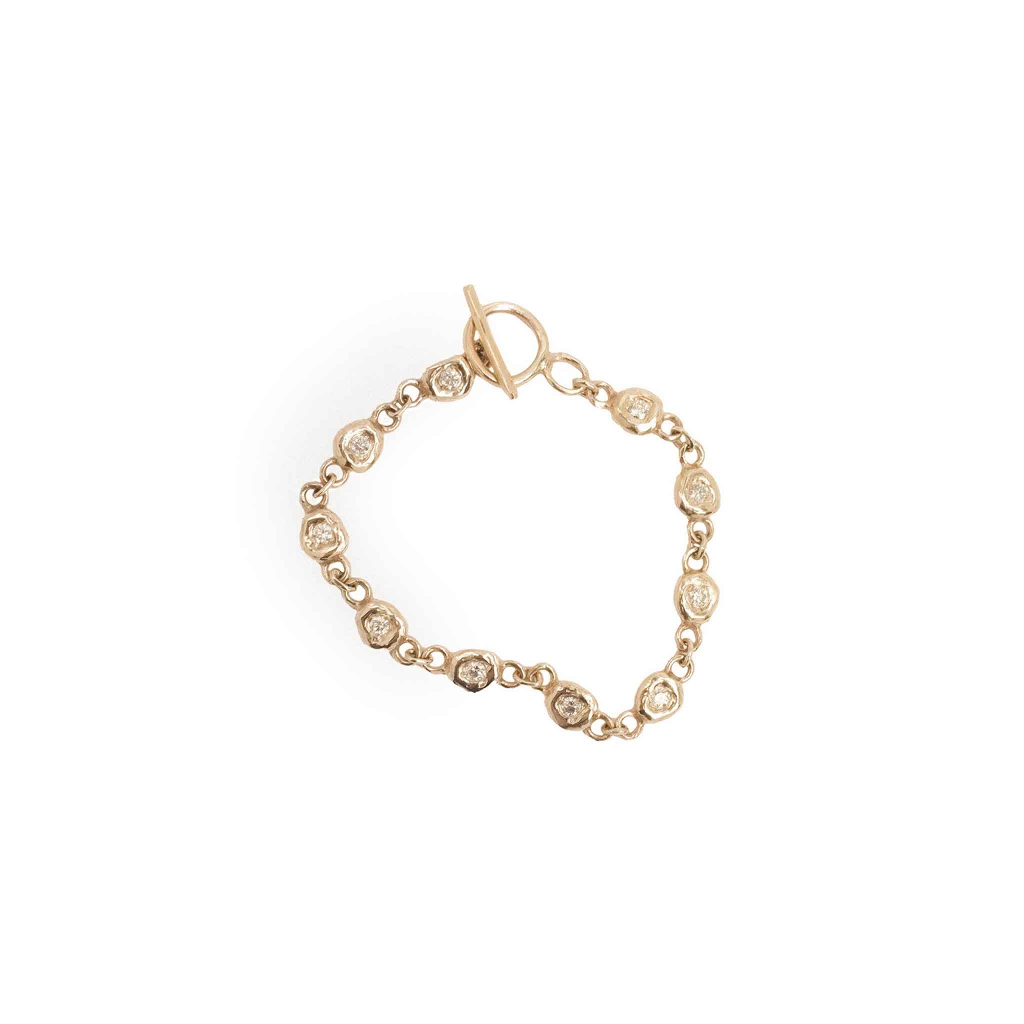 Gold Diamond Tennis Bracelet