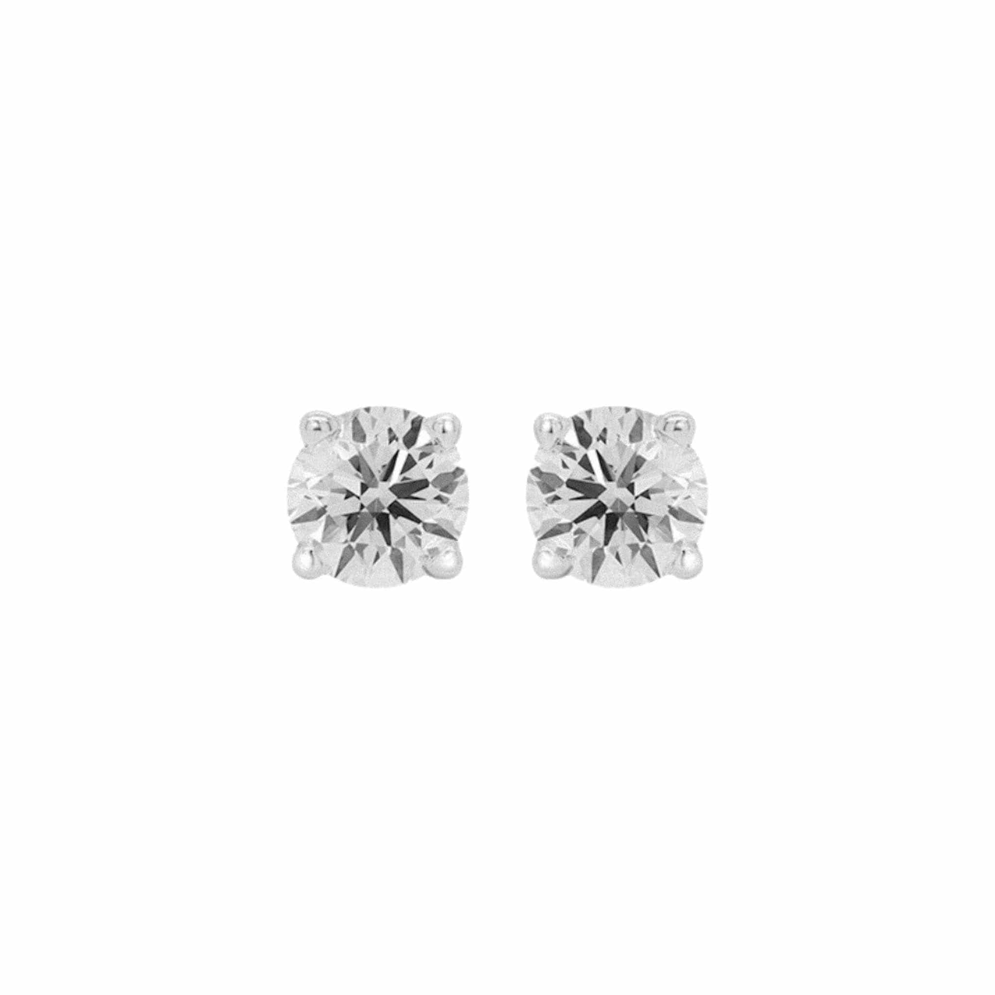 Classic 0.5ct Diamond Stud Earrings | 18k White Gold & Lab Diamonds - EFStudios