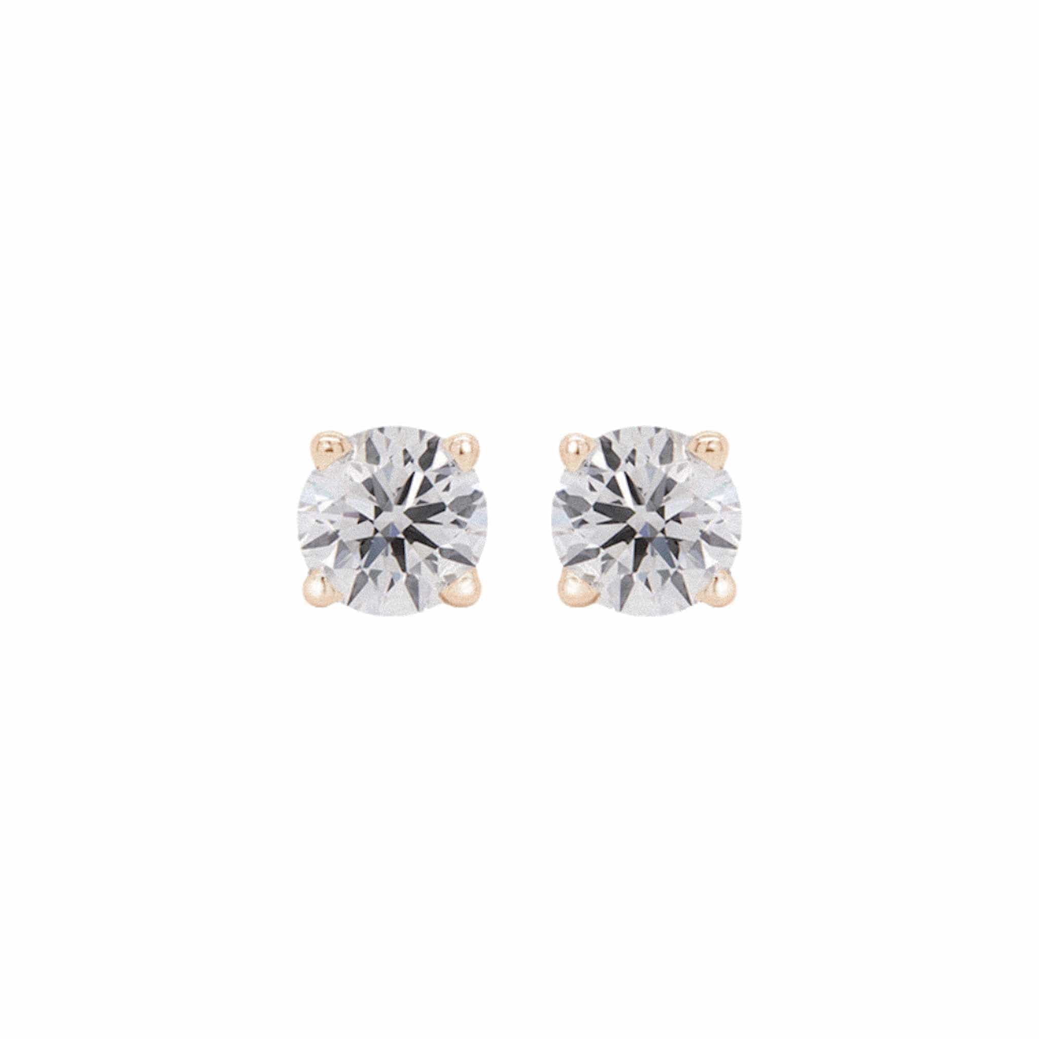 Classic 0.5ct Diamond Stud Earrings | 18k Yellow Gold & Lab Diamonds - EFStudios