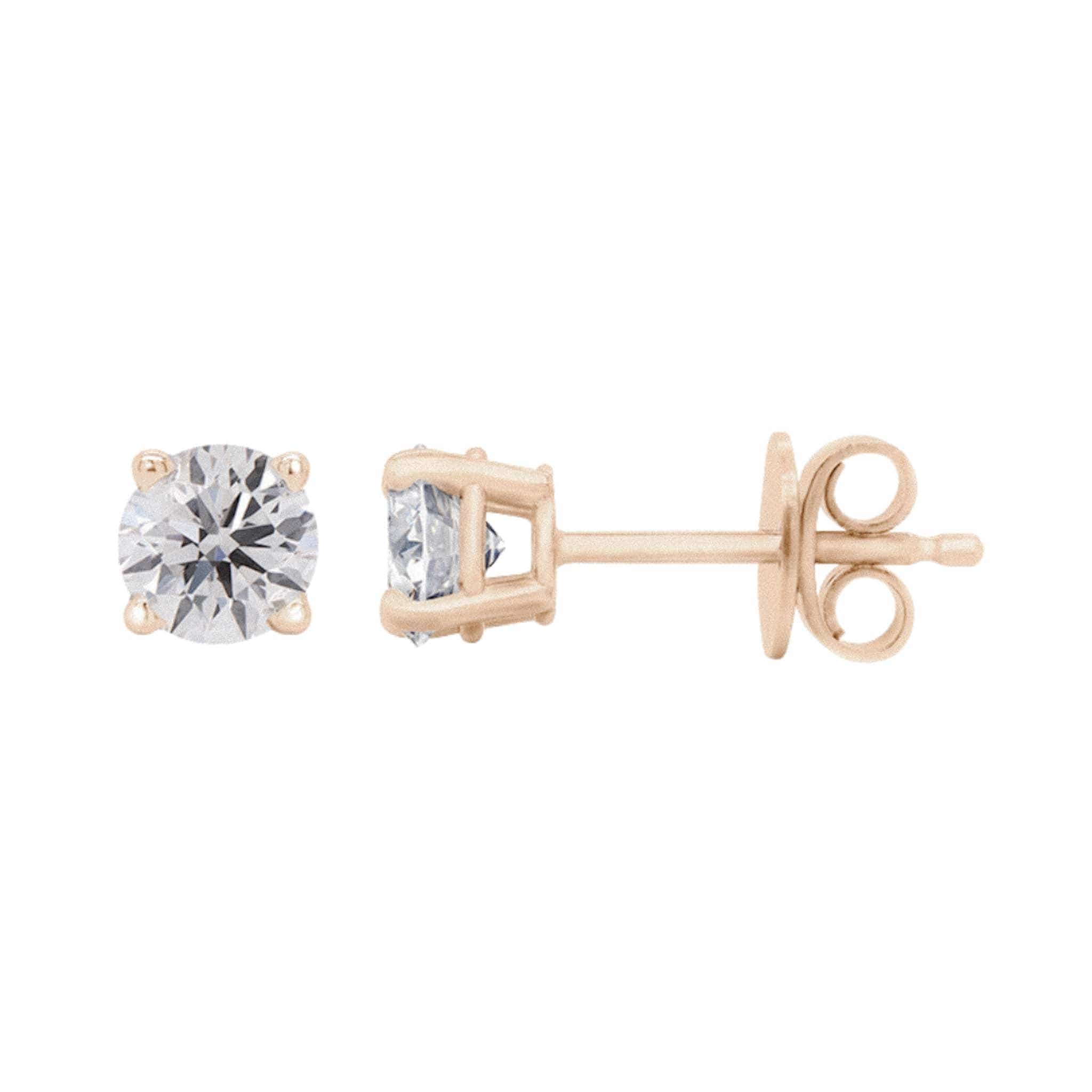 Classic 0.5ct Diamond Stud Earrings | 18k Yellow Gold & Lab Diamonds - EFStudios