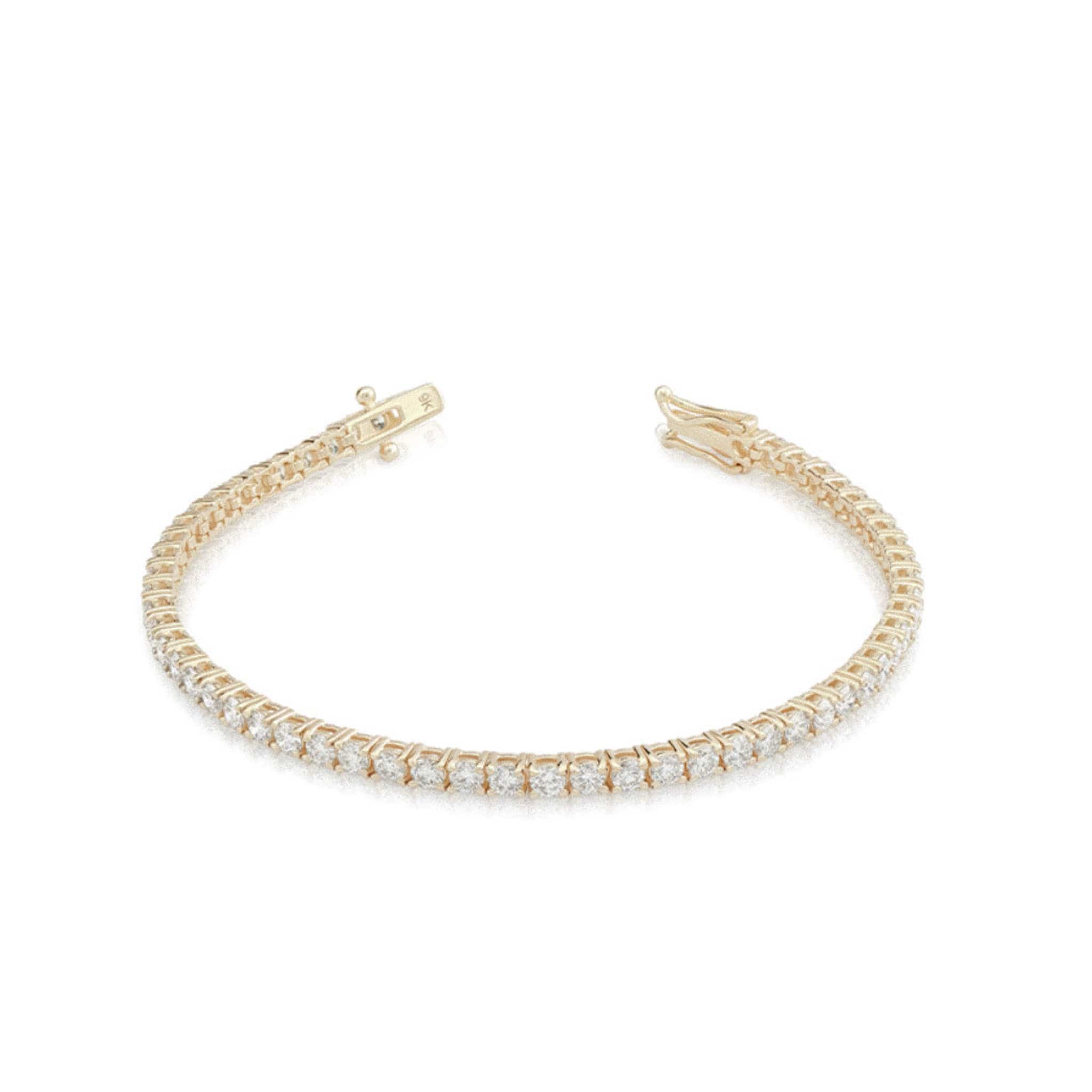 Diamond Tennis Bracelet | 9k Yellow Gold 1.80mm - EFStudios