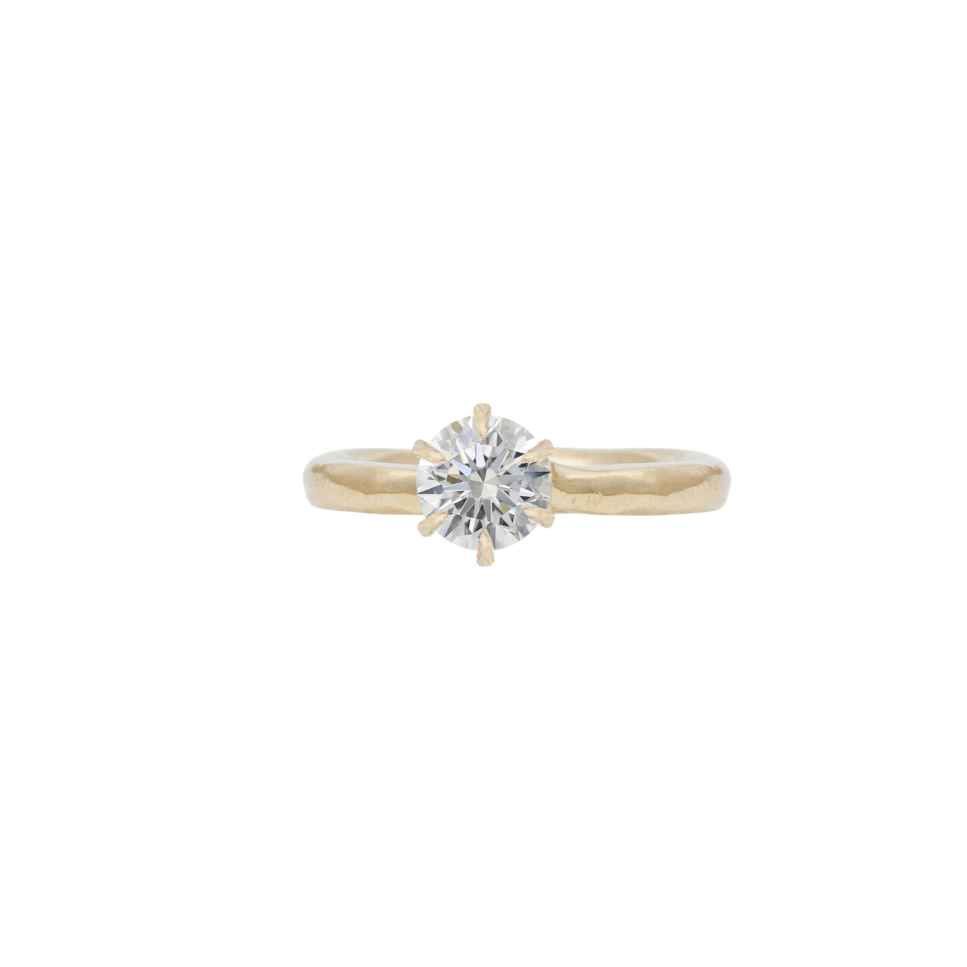 Classic Engagement Ring With Claw Set Round Diamond