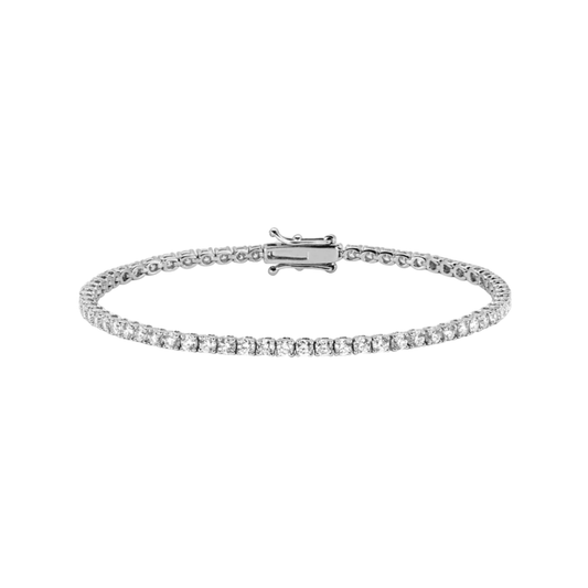 EFStudios 9k White Gold Diamond Tennis Bracelet | 9k White Gold 1.80mm
