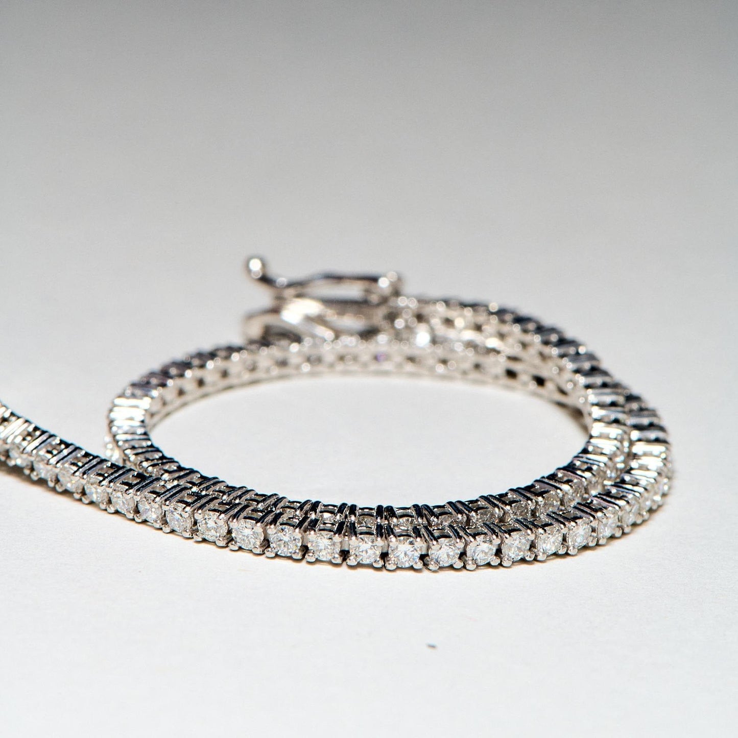 EFStudios 9k White Gold Diamond Tennis Bracelet | 9k White Gold 1.80mm