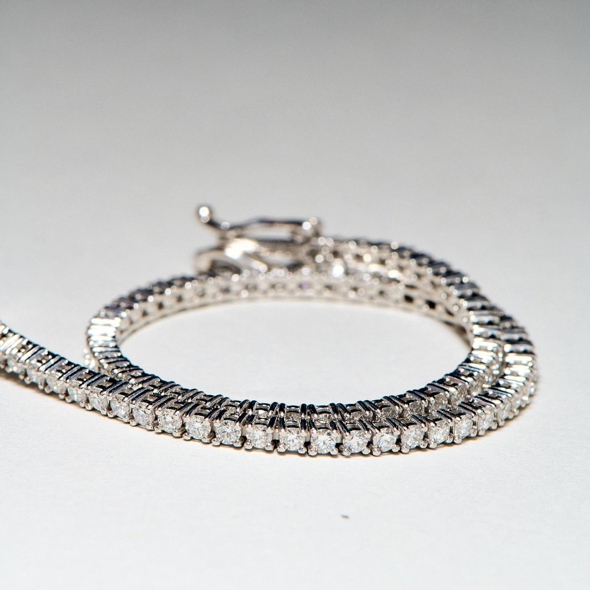 EFStudios 9k White Gold Diamond Tennis Bracelet | 9k White Gold 1.80mm