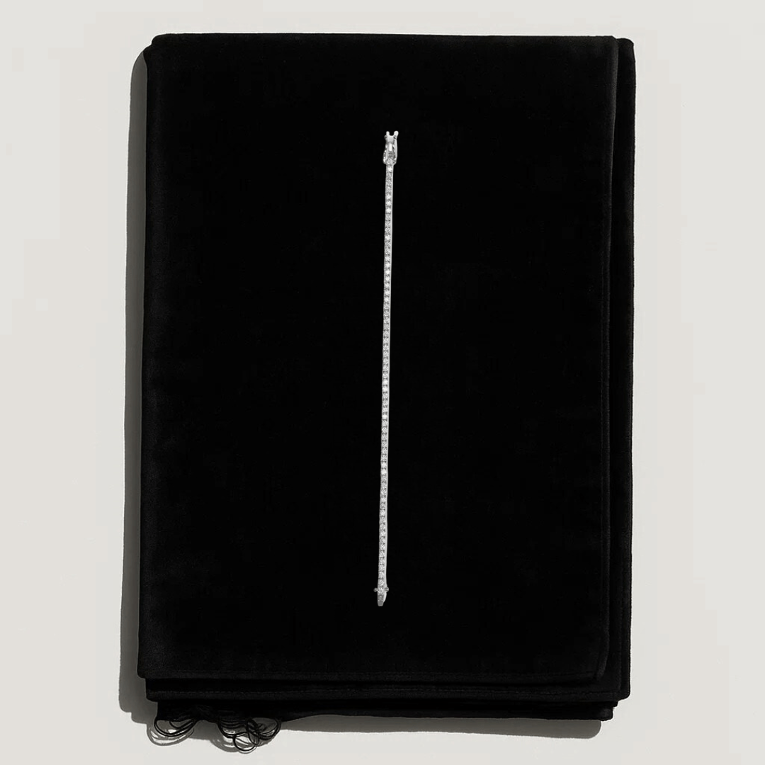 EFStudios 9k White Gold Diamond Tennis Bracelet | 9k White Gold 1.80mm