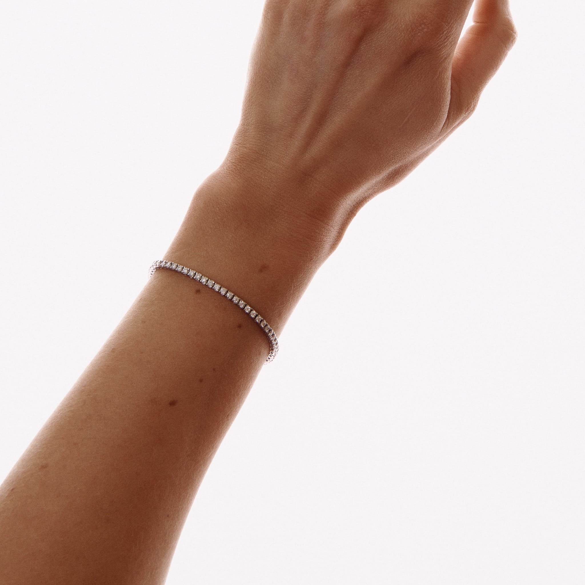 EFStudios 9k White Gold Diamond Tennis Bracelet | 9k White Gold 1.80mm