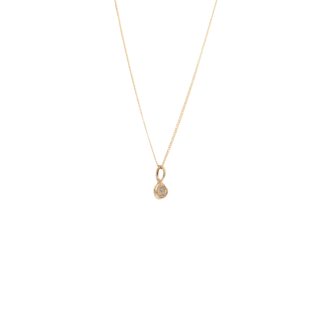 EFStudios 9k Yellow Gold Diamond Pendant Necklace