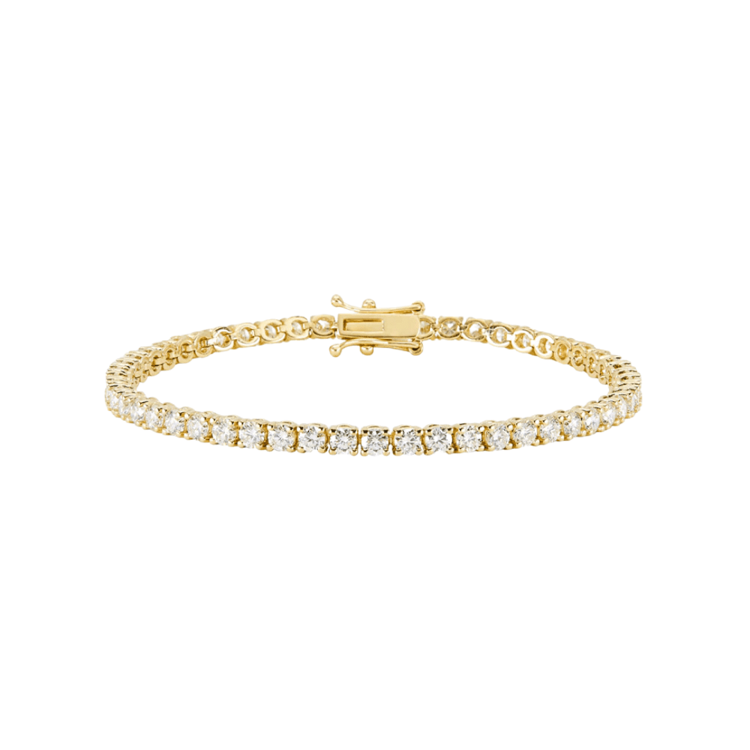 EFStudios 9k Yellow Gold Diamond Tennis Bracelet | 9k Yellow Gold 1.80mm