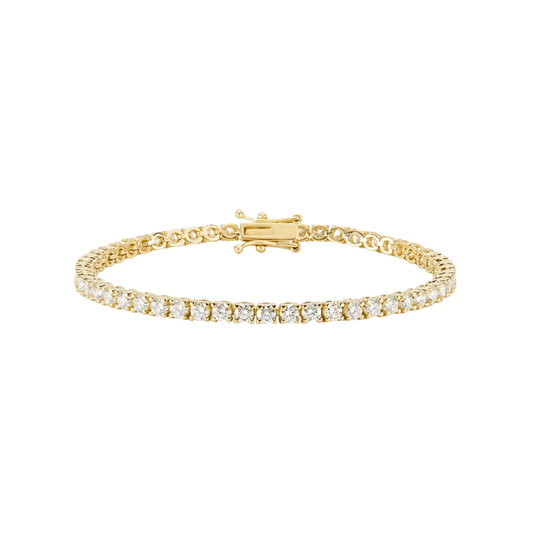 EFStudios 9k Yellow Gold Diamond Tennis Bracelet | 9k Yellow Gold 1.80mm