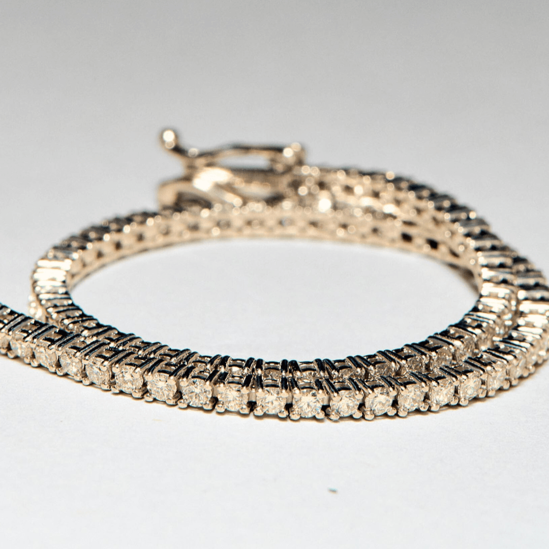 EFStudios 9k Yellow Gold Diamond Tennis Bracelet | 9k Yellow Gold 1.80mm