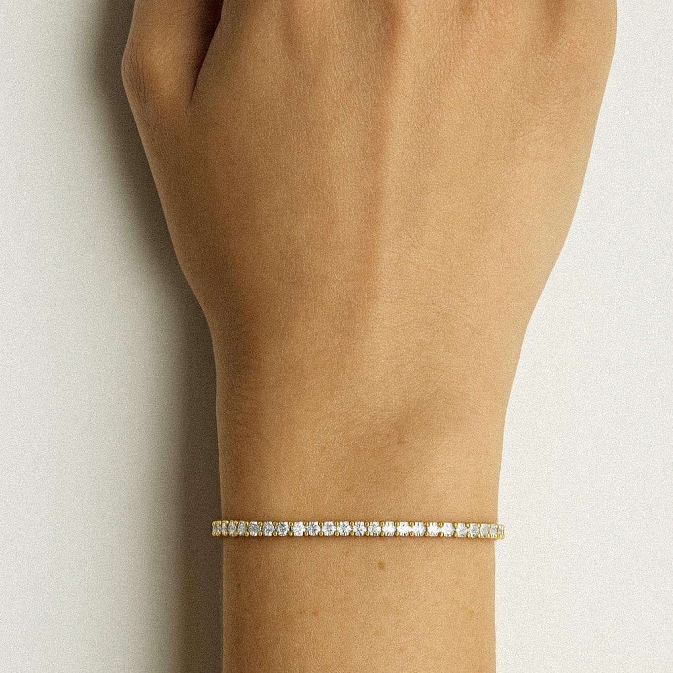 EFStudios 9k Yellow Gold Diamond Tennis Bracelet | 9k Yellow Gold 1.80mm