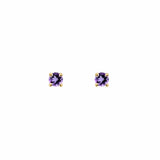 EFStudios 9k yellow gold / February - Amethyst / Single Earring Birthstone Earrings