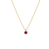 EFStudios 9k Yellow Gold / January - Garnet Birthstone Pendant - January Garnet