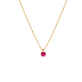 EFStudios 9k Yellow Gold / July - Ruby Birthstone Pendant - January Garnet