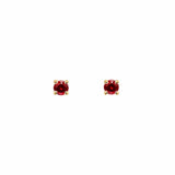 EFStudios 9k yellow gold / July - Ruby / Single Earring Birthstone Earrings